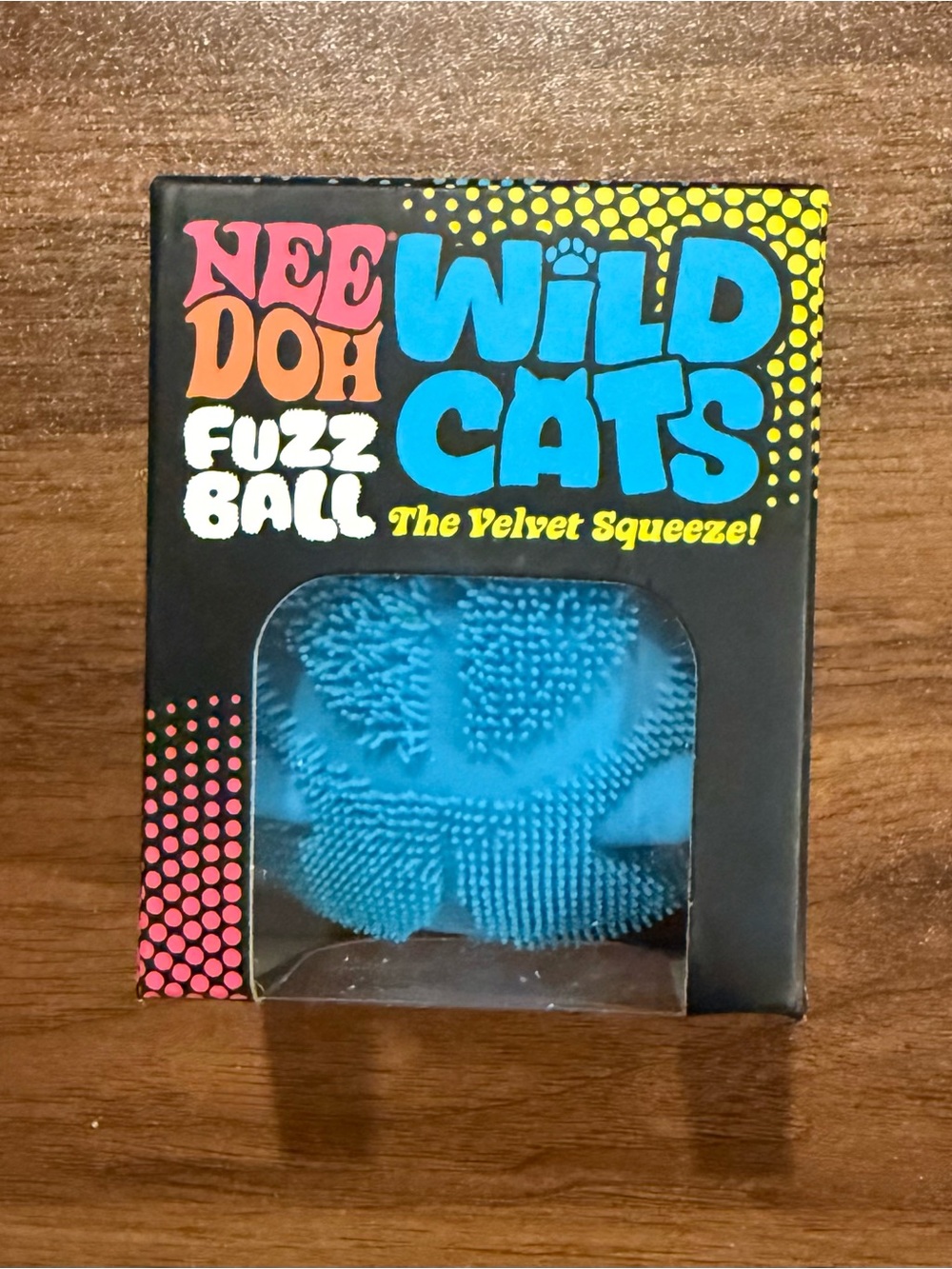NeeDoh Wild Cats Blue Fuzz Ball